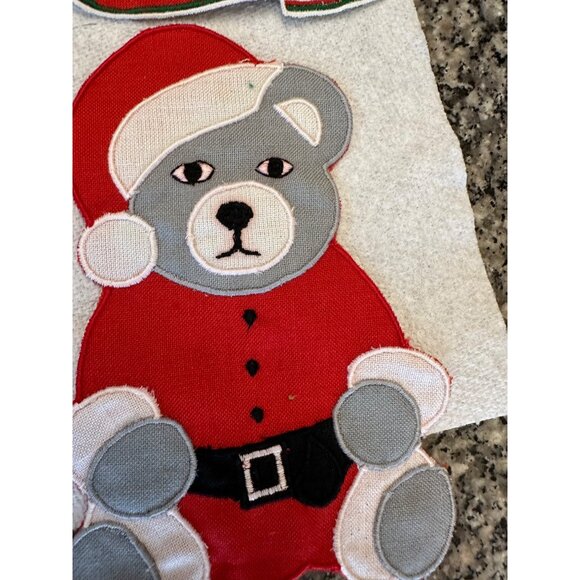 6 VTG W-C Imports Christmas Linen Embroidered Appliqué Coasters table top decor - Picture 6 of 12